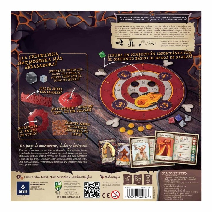 Dungeon Fighters: Salas del Magma Perverso | Expansión Juego de Mesa | Juego de Habilidad