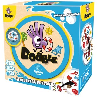 Dobble Impermeable | Juego de Cartas Familiar | Juego de Viaje