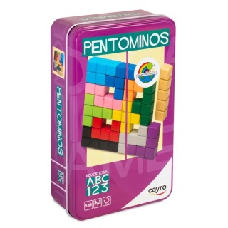 Pentomimos Travel Caja Lata | Puzzle Lógica | Juego de Viaje