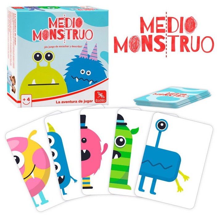 Medio Monstruo | Juego de Cartas Familiar | Juego de Mesa Infantil