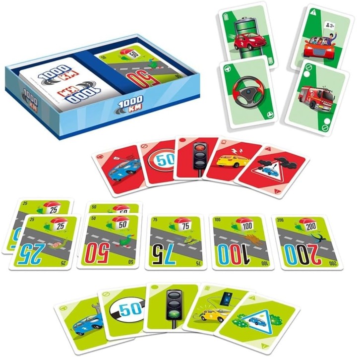 1000 Km Juego de Cartas | Juego de Cartas Familiar | Juego Clásico