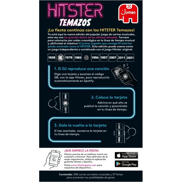 Hitster Temazos | Juego de Cartas Familiar | Comprar Online