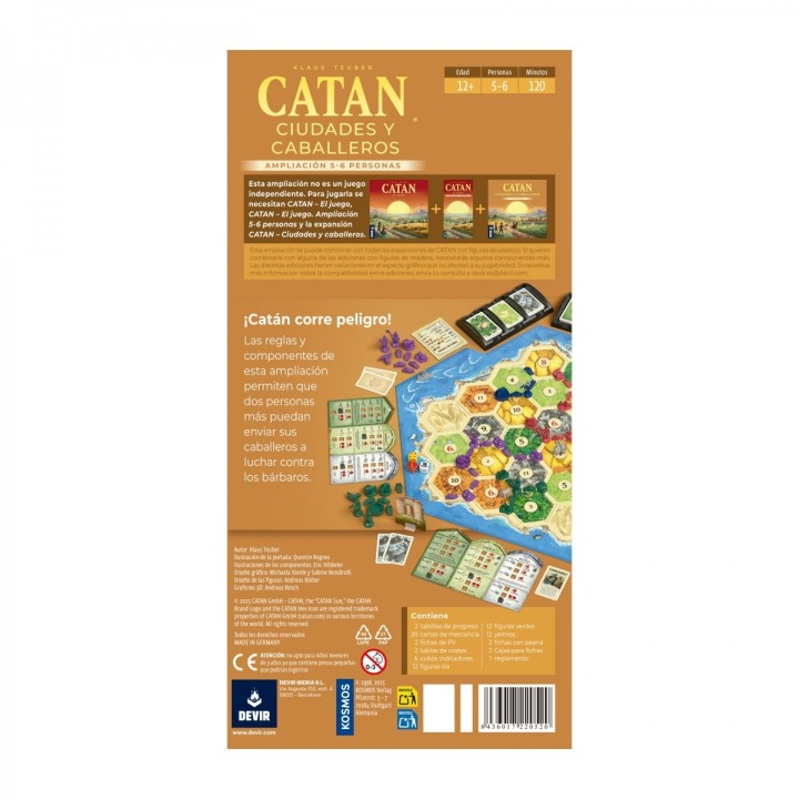 CATAN CIUDADES y CABALLEROS EXP. 5 - 6 JUGADORES