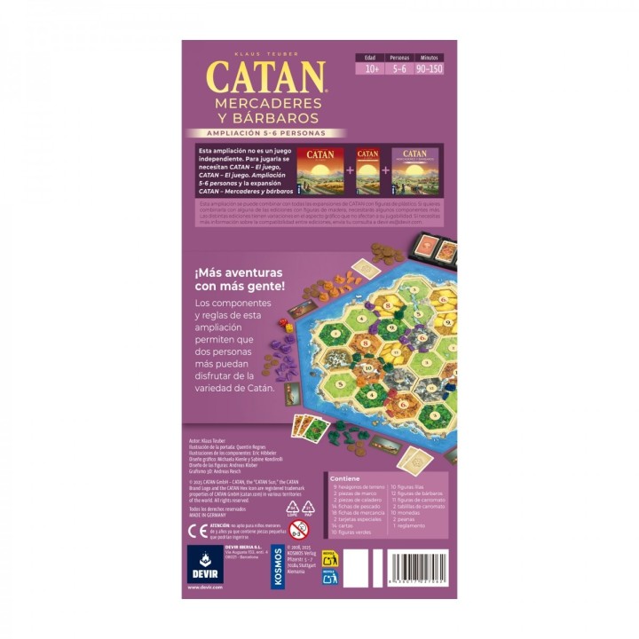 CATAN MERCADERES y BARBAROS EXP. 5 - 6 JUGADORES