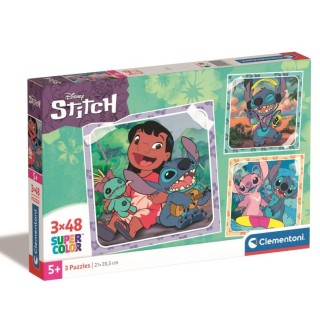 PUZZLE 3X48 PZAS SQUARE STITCH DISNEY